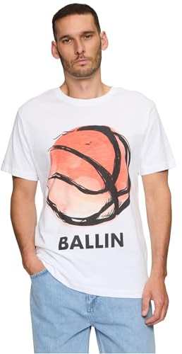 Mister Tee Herren T-Shirt Ball Tee White L