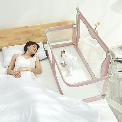 3-in-1 Baby Beistellbett Reisebett Babybett, Beistellbett Baby Boxspringbett, Next To Me Crib, Atmungsaktives Und Sichtbares Netzfenster Und Weicher, Waschbarer Futterbezug,robuste Aluminiumlegierung