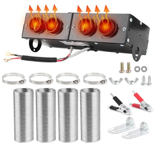 Sbrinatore Riscaldatore Per Auto 12V Sbrinatore Automatico a 4 Fori con Ventola di Riscaldamento 800W