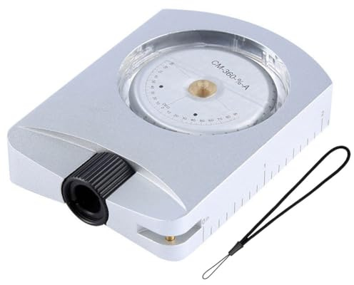 Miasazyr Handheld Clinometer, Aluminum Accurate Clinometer Forestry Hiking Altimeter for Height & Slopes Angles Measuring