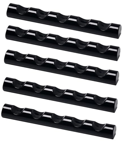 AUTSUPPL 5 pièces Support pour Stylo Ongles Plastique Compartiments Rangement Portable pour Pinceaux Nail Art Organisateur Noir pour Salon et Usage Personnel