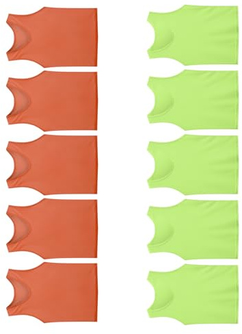 Gissroys 10 Stück Fußbälle Übungsausrüstung Elastische Westen Mehrere Farboptionen Waschbeständiger Stoff Für Mannschaftssport Fußballbekleidung Für Erwachsene