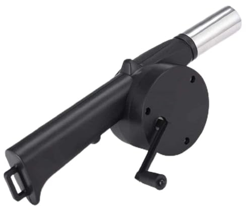 KIMISS Mini Souffleur d'air Portable et Soufflet à Manivelle Manuel pour Barbecue, Cuisine et camping. (A)