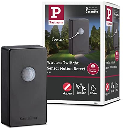Paulmann 18012 Zigbee Dämmerungssensor/Bewegungsmelder IP44 anthrazit Plug & Shine Zigbee Funksteuerung