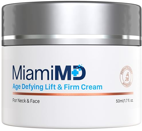 MiamiMD Age-Defying Lifting & Firming Face Cream for Women - Lift & Firm for Anti Aging, Wrinkle Reducer & Hydrating Moisturizer for Smooth, Radiant Skin, Tightening Cream for Face & Neck – 1.7oz
