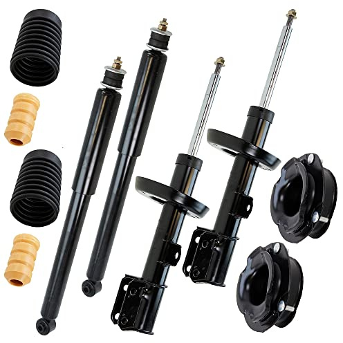 ATEC Germany 4x amortisseurs à gaz avant et arrière jambe de suspension y compris palier de dôme &, kit de protection contre la poussière, Compatible avec MERCEDES-BENZ 190 (W201)