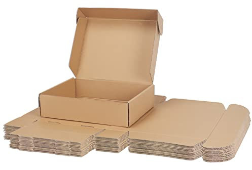 RLAVBL 20 Stück Braune Versandkartons mit den Maßen 30,5 x 22,9 x 7,7 cm für den Versand von Gegenständen, Spielzeug und Geschenken