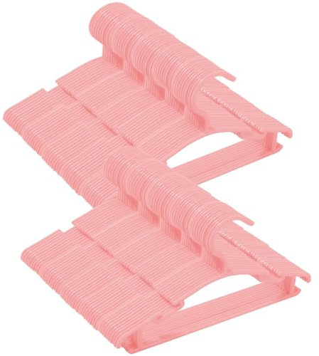 100 Pack Pink Baby Nursery Closet Hangers,Non-Slip Laundry Infant Pant Hanger for Newborn Clothes Gift,Ultra-Thin Child Coat Hanger for Girl Boy Toddler Kids