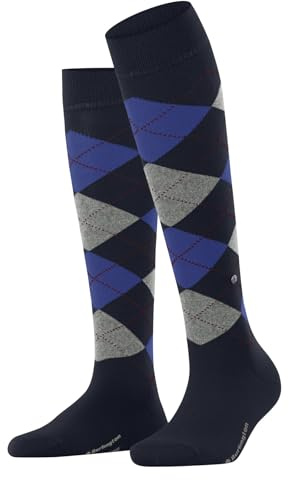 Burlington Marylebone W Kh lana al ginocchio fantasia 1 paio, Calzini lunghi Donna, Blu Marine 6120, 36-41