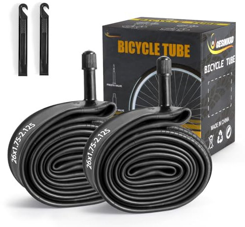 2 Pack 26 Inch Bike Tube for 26 x 1.75/1.9/1.95/2.0/2.1/2.125 Tire