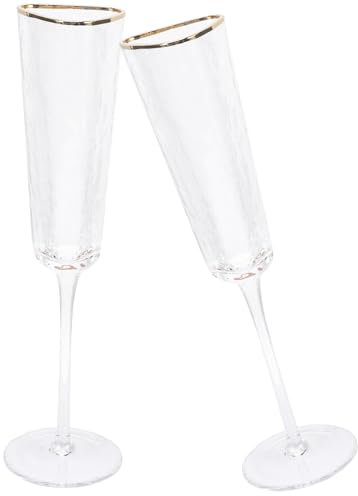 NAMOARLY 2pezzi Flute Cristallo Per Matrimonio e Feste Elegante Bicchiere Per Cocktails e Vino Trasparente e Facile Da Pulire Design Raffinato Per Eventi Speciali