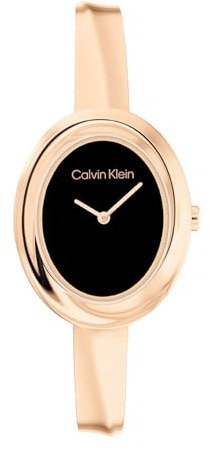 Calvin Klein Reloj analógico para Mujer Twisted Bezel Collection con Brazalete de Acero Inoxidable