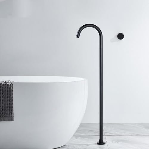 Grifo Mezclador para Bañera Moderno Grifo Monomando de Latón para Bañera de Pie para Pared Independiente de Grifo de Bañera Cm de Altura Color Negro