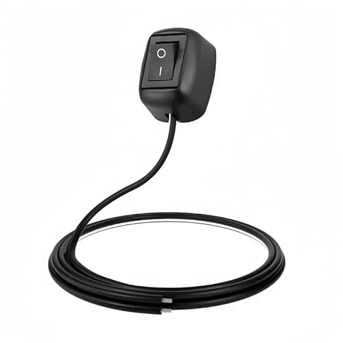 Switian Interrupteur Voiture 12V/24V ON/OFF - Interrupteur à Bouton Type Goutte d'eau étanche - Pour Phares Antibrouillard, Barre LED, Circuit Électrique - Avec Double Face Adhésif (2m)