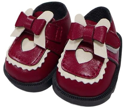 Luwecf Zapatos para Muñeca Accesorios de Calzado Juguetes de Peluche Disfraces de Muñeca con Diseño Cómodo Y Resistente Adecuados para Colección Juego Decora, Rojo 5x3.3x3.5cm