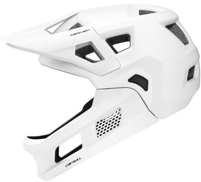 Mountain Bike Helmet for Adults Lightweight Full Face with Detachable Chin Pad Breathable Cycling Helmet Gear