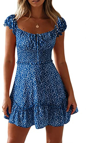 Cicy Bell Abito Estivo da Donna Sexy con Stampa Floreale