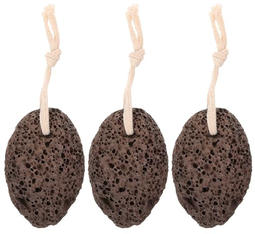 TOYANDONA Pomice per Piedi Professionale 3 Pezzi in Materiale Sintetico Nero, Esfoliante Riutilizzabile per Rimuovere Calli e Pelle Morta, per Trattamento Piedi Secchi Screpolati