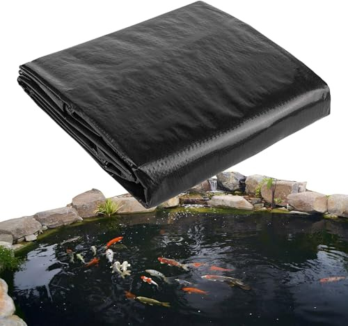 Lámina para Estanque Premium 200gsm Resistente a los Rayos UV, Duradera para estanques de jardín, Peces y Fauna(2.5m x 10m)