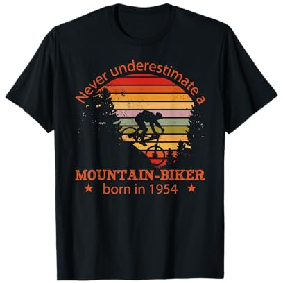 MTB Bike Ciclista Mountain-Biker Nacido 1954 Cumpleaños Bici Camiseta