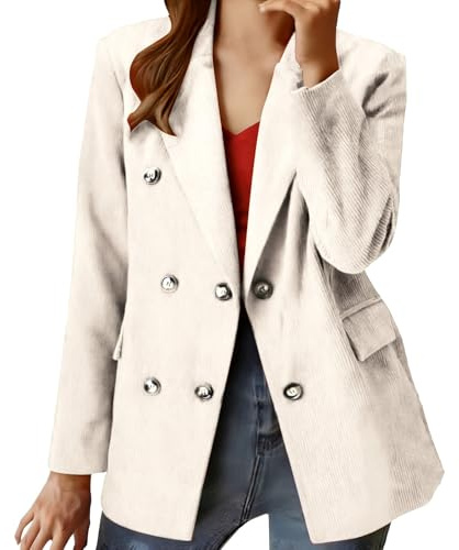 Generisk traditionell kavaj, modern kavaj, dubbelknäppt, snöre, blazer, dam, midjebrun, kostymjacka, affärsjacka, vintage, manchesterjacka, arbete, kontor, långärmad, övergångsjacka, öppen front