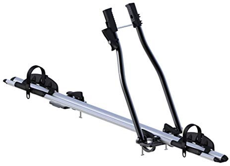 VDP Porte-vélos Sagittar + barres de toit en acier d'origine compatible avec Opel Tigra 3 portes 1994-2000