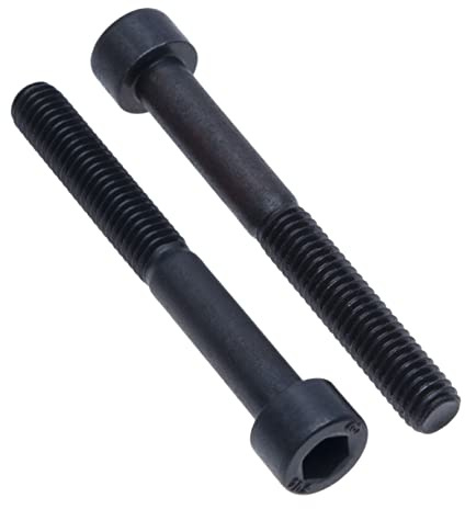 Cylinder Hex Huvudskruvar Skruvar M12 (Förpackning me 2) Stålklass 10.9 Sexhörning Uttag Allen Key Skruva Bultar Gängfästen Cylindrisk Heavy Duty Certifierad standard DIN912 Svart (12mm x 100mm)