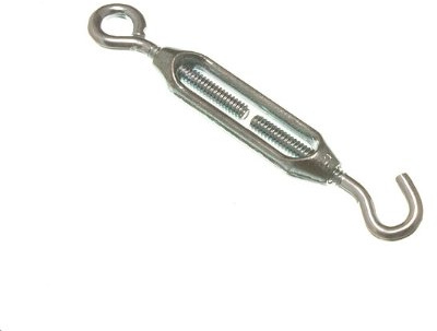 One Stop DIY 8 x TURNBUCKLE FENCING WIRE ROPE TENSIONER STRAINERS HOOK - EYE M5 BZP NEW