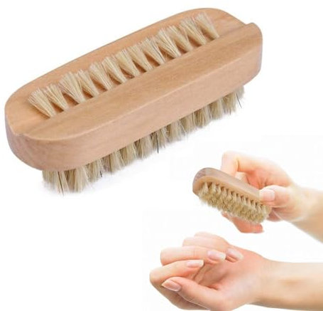 Agatige Cepillo De Uñas De Doble Cara, Portátil Comodidad Cepillo De Limpieza De Uñas De Madera Con Tacto Esmerilado Cepilla Para Esmalte De Uñas Cepilla Para Fregar Uñas De Manos Y Pies