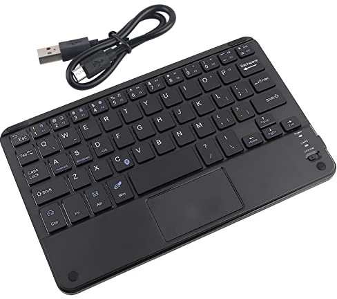 Ultratunt Bluetooth-tangentbord, mini-portabelt trådlöst Bluetooth-tangentbord med pekplatta Allt-i-ett trådlöst tangentbord Lämplig för Windows PC Android Tablet
