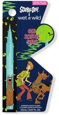 Wet n Wild Scooby-Doo Old Scholl Swag, Liquid Eyeliner with Flexible Brush for Ultimate Precision, Semi-Sheer Buidable Formula and Micro-Glitter Finish for Sparkling Eye Look, Zoinks Shade