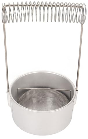 Tixiyu Arandela de pincel de aluminio, soporte de resorte desmontable, colador de luz, limpiador de pinceles para acuarela, acrílico, óleo, arte