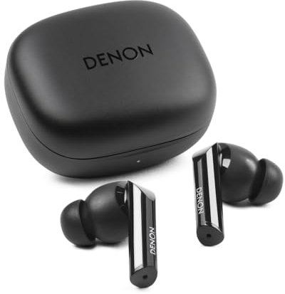Denon AH-C840NCW True Wireless Blueooth In-Ear Headphones with Active Noise Cancelling, Water Resistant Earbuds with Crystal Clear Call Quality - Black