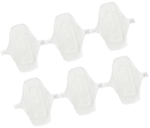 BESTYASH Serviettes Hygiéniques Lavables Lot de 6 Pièces Imperméables en Tissu Blanc Bouton Réutilisables Protection Confortable pour Femmes pour Voyage