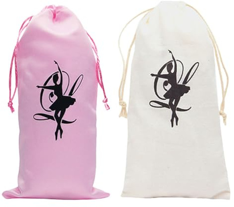 IMIKEYA Sac À Chaussures De Ballet Souple en Toile Et Satin avec Poche Intérieure Sac De Rangement Compact pour Danseuses Protection Flexible pour Entraînement Et Voyages