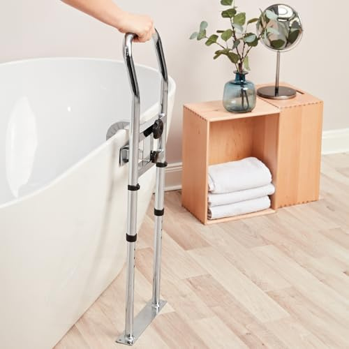 Java Wellness Bathtub Safety Handle for Seniors - Entry Aid for the Bathtub - Grab Rail Bathroom with Height-Adjustable Handrail - More Safety & Comfort - For All Standard Bath Types