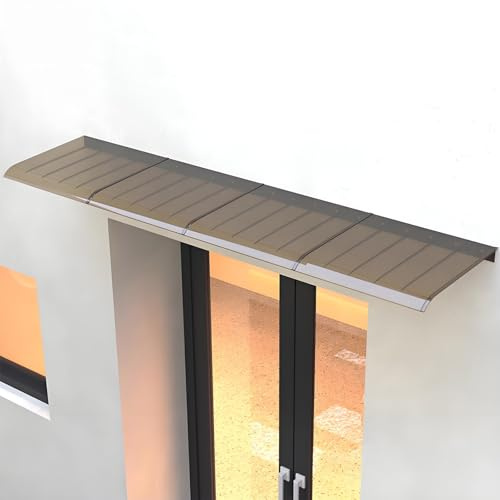 Paravento per esterni, resistente alle intemperie, senza trapano, tenda da balcone 35 x 120 cm, colore grigio, protezione solare per balcone, copertura per patio, facile installazione moderna
