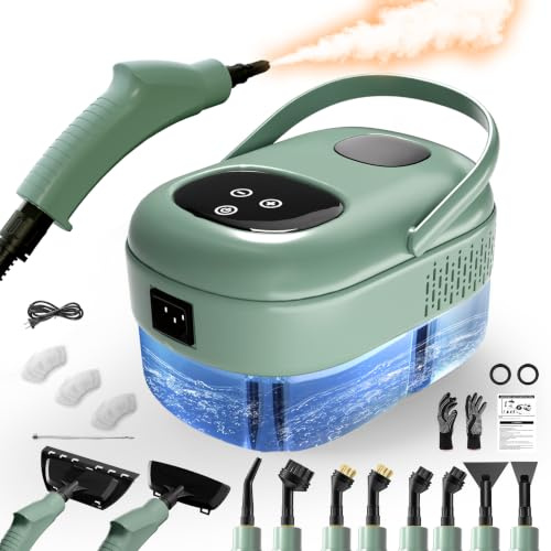 Handdampfreiniger, 1,1-L-Tank, Hochdruck, 15 s Aufheizzeit, Grün