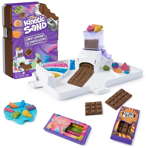 Kinetic Sand Sweet Station Set, Moldable Play Sand Sensory Toys, Ages 5+