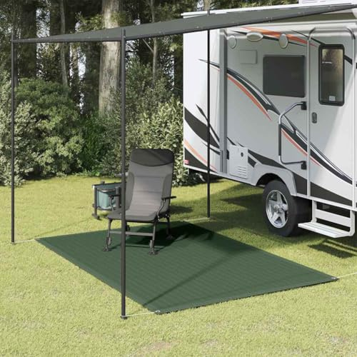 RuiNingRN Tappeto per tenda da 250 x 300 cm, in polietilene ad alta densità, resistente alle intemperie, con occhielli, traspirante e ritagliabile, telo da campeggio per tenda e attività all'aperto