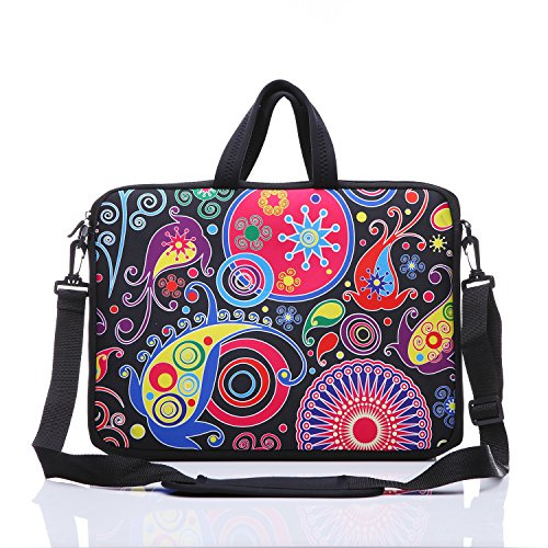 10-Inch Laptop Shoulder Sleeve Case and Tablet Bag for most 9.7 10 10.1 10.2 Ipad/Notebook/eBook/Readers (classic colourful)