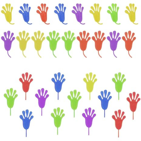 Ainiv Klatschhand Kinder, 30 STÜCK Glibberhand Mitgebsel, Bunte Giveaway, Klatschhand Kinder, Klatschhand Glibber, Mitbringsel Give aways Scherzartikel Spielspaß, geeignet für Den Kindergeburtstag