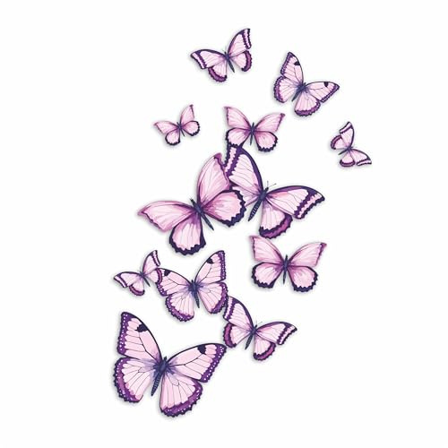 x12 Purple Butterfly Vinyl Decal Stickers, Cover Marks, Wall Decor