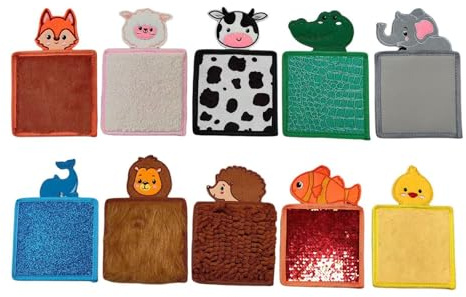 JunZheHub 10 Pezzi di Tappetini Sensoriali per Bambini, Ideali per Nido E Gruppi di Gioco per Lo Sviluppo della Motricità Fine.