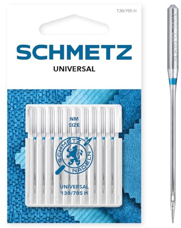 SCHMETZ | 10 Nähmaschinennadeln | Universal | 130/705 H | Nadeldicke 70/10-100/16 | auf jeder gängigen Haushaltsnähmaschine einsetzbar