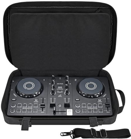 TheJuns Funda de Transporte DJ Controller para Pioneer DDJ-200/DDJ-WeGO4, para AlphaTheta DDJ-FLX 2, para Hercules Inpulse 200/200 MK2 Funda Portátil de Viaje con Correa para el Hombro