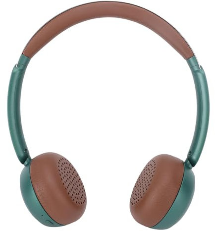 Retro Bluetooth 5.4 Auriculares sobre la Oreja, Cancelación de Ruido Inalámbrico a los Auriculares Híbridos ANC, Micrófono Incorporado Plegable con 45 H Playback, para el Trabajo (Green)