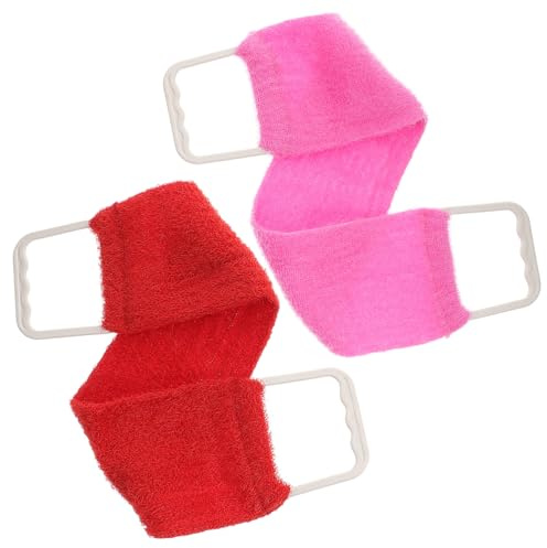 HAMPPLIES Sangle Exfoliante Dos Bleu en Polyester, Design Simple, Élimine Peaux Mortes et Rend la Peau Douce, pour Massage Bain Couleur Aléatoire