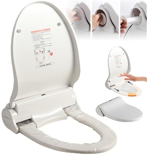 Asiento de Inodoro con bidé calefactado Inteligente, eléctrico y con calefacción: Temperatura Constante de 32-36 °C, Sensor táctil de 10 cm y Cambio automático de Tapa, Ideal for casa y apartamento.