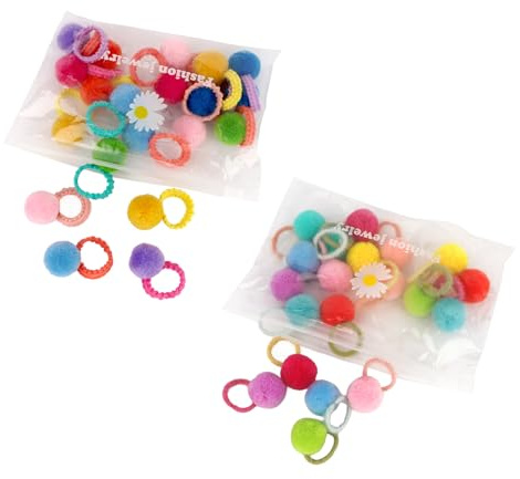 Wanciler 40 Pieces Mini Hair Ties Hair Bands Elastic Hairbands for Baby Girls Kids and Toddlers Ponytail Holders Hair Tie No Crease Bobbles (Multicolor)